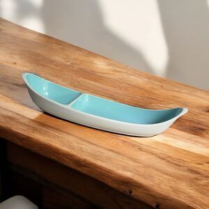 Taylor Smith Taylor Boutonnière Divided Relish Dish 11x4” MCM VTG